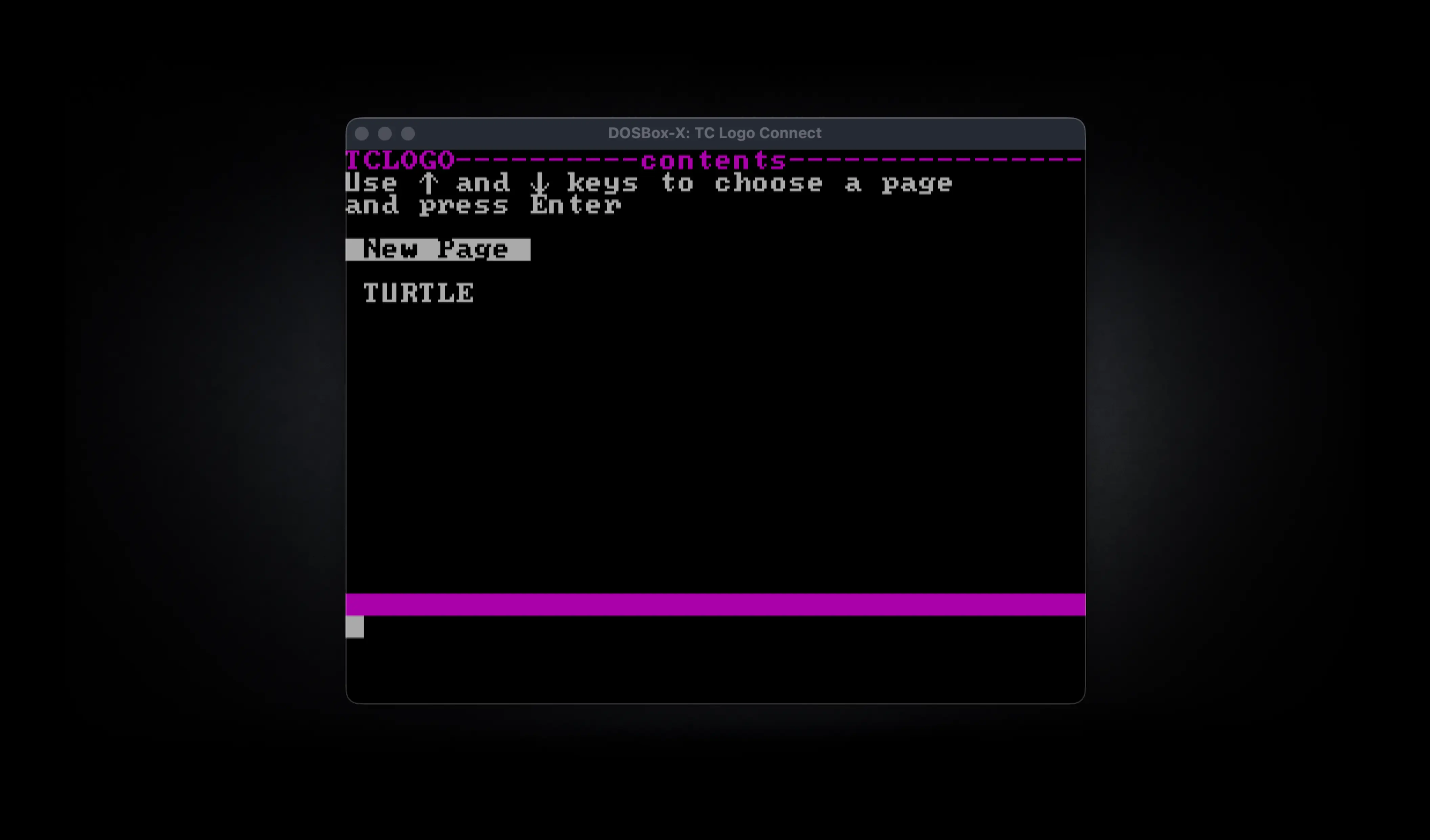 DOSBox-X running TC Logo